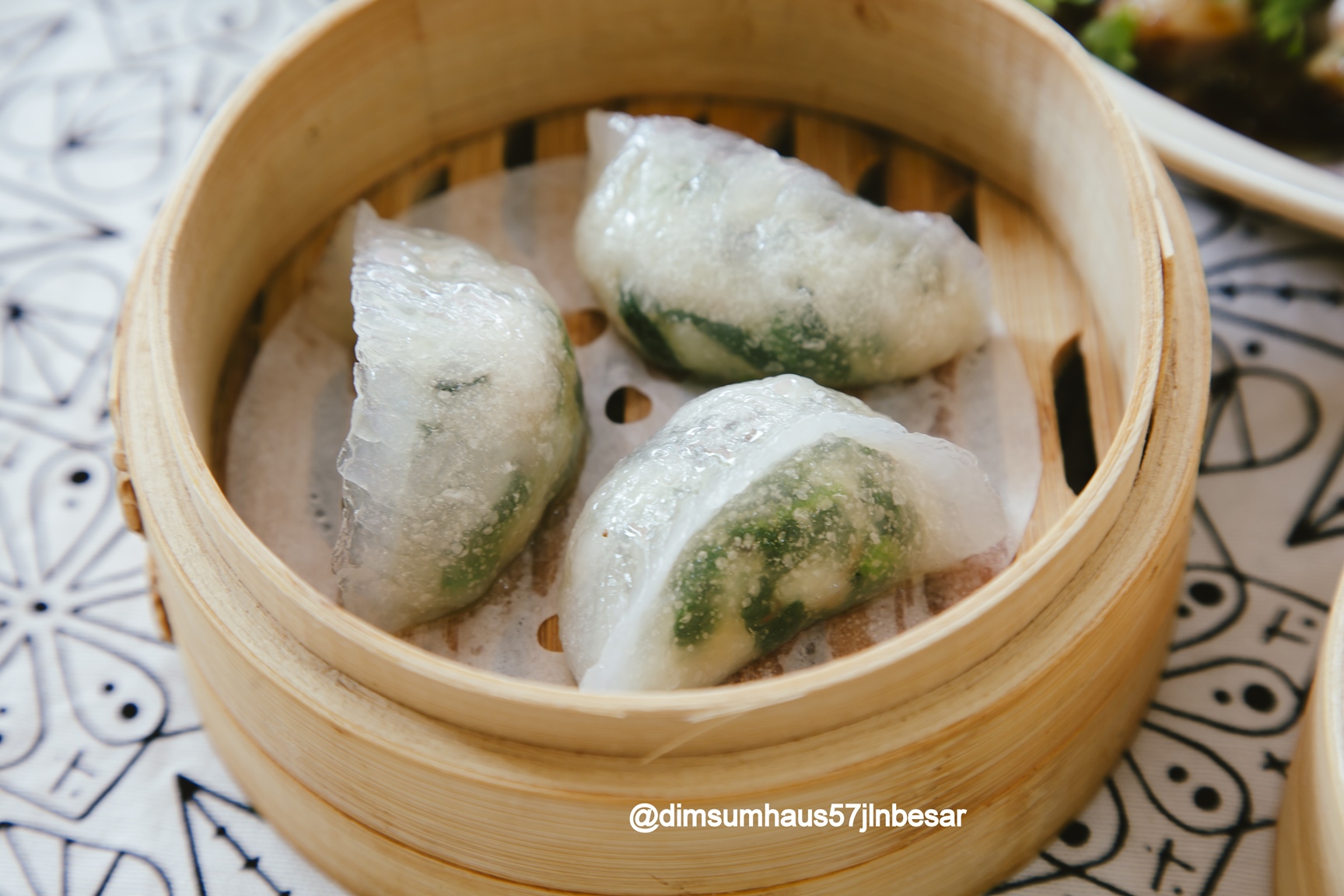 Steamed Crystal Skin Prawn Dumpling With Spinach Dim Sum Haus