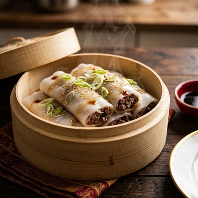 Beef Cheung Fun with Sweet Soy
