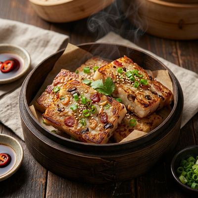 Pan-Fried Turnip Cake (Lo Bak Go)